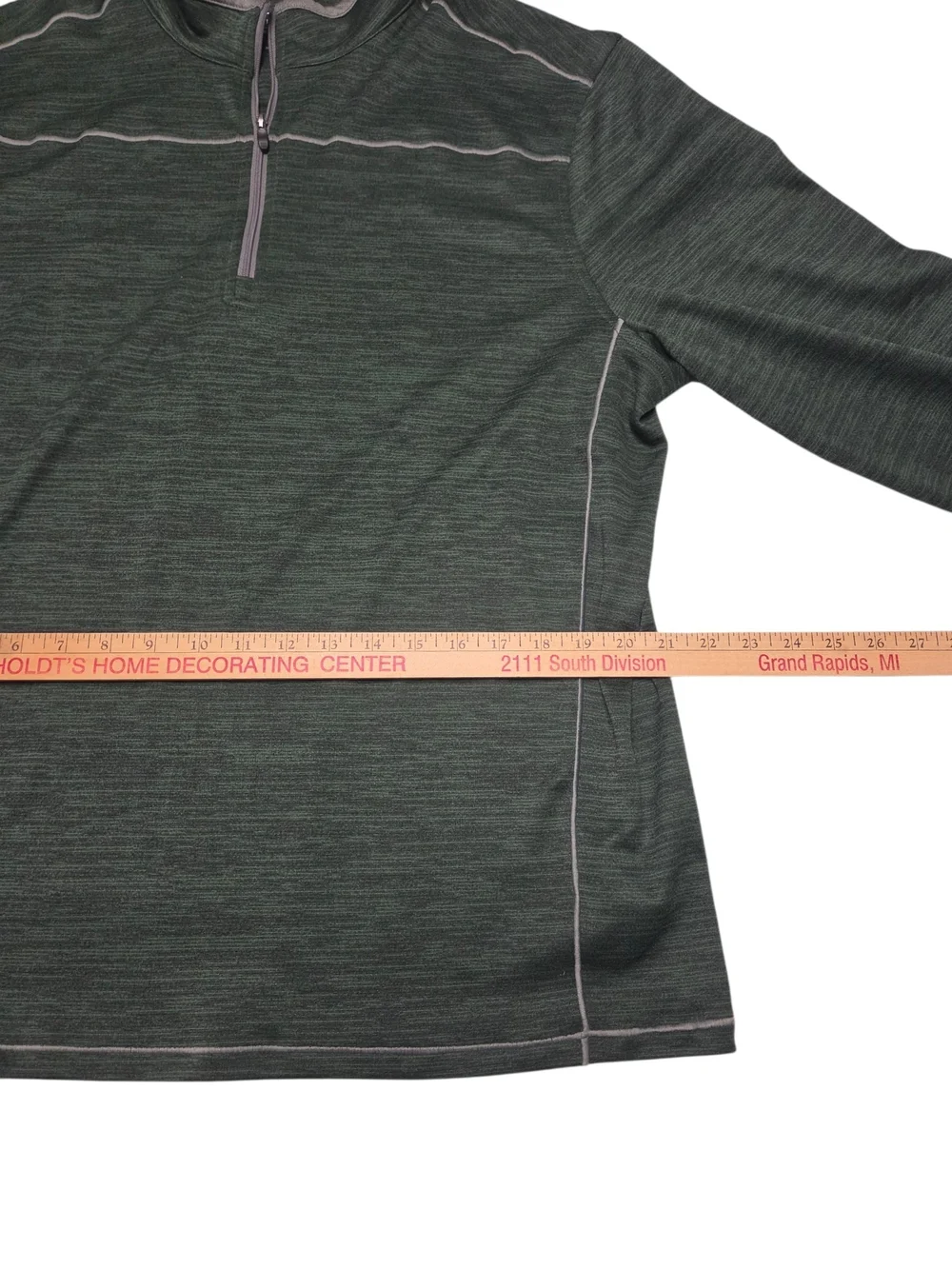 Pebble Beach Golf Performance 1/4 Zip Pullover Dry-Luxe Green Large